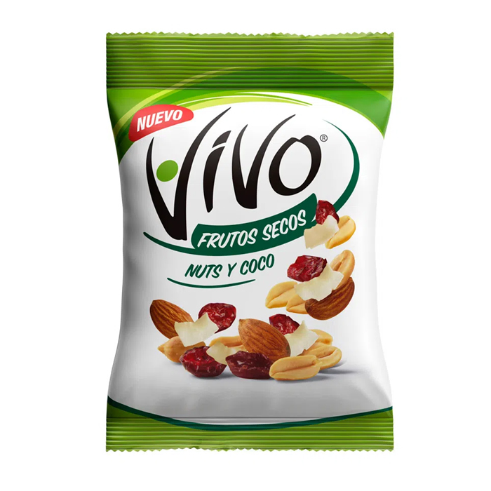 Frutos Secos Vivo Nuts Y Coco 80 Grs