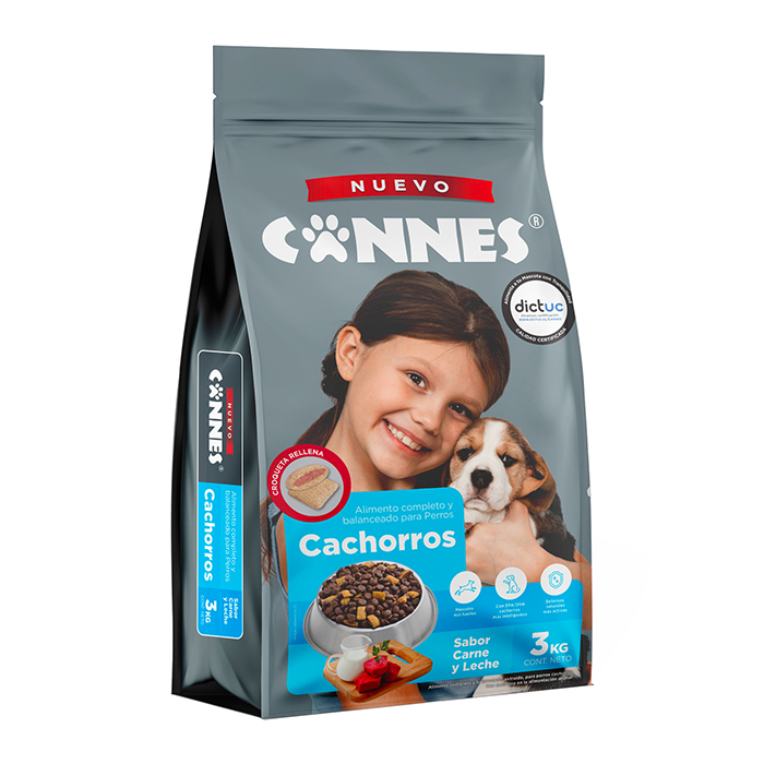 Alimento perro cachorro Cannes Carne y Leche 3 kg