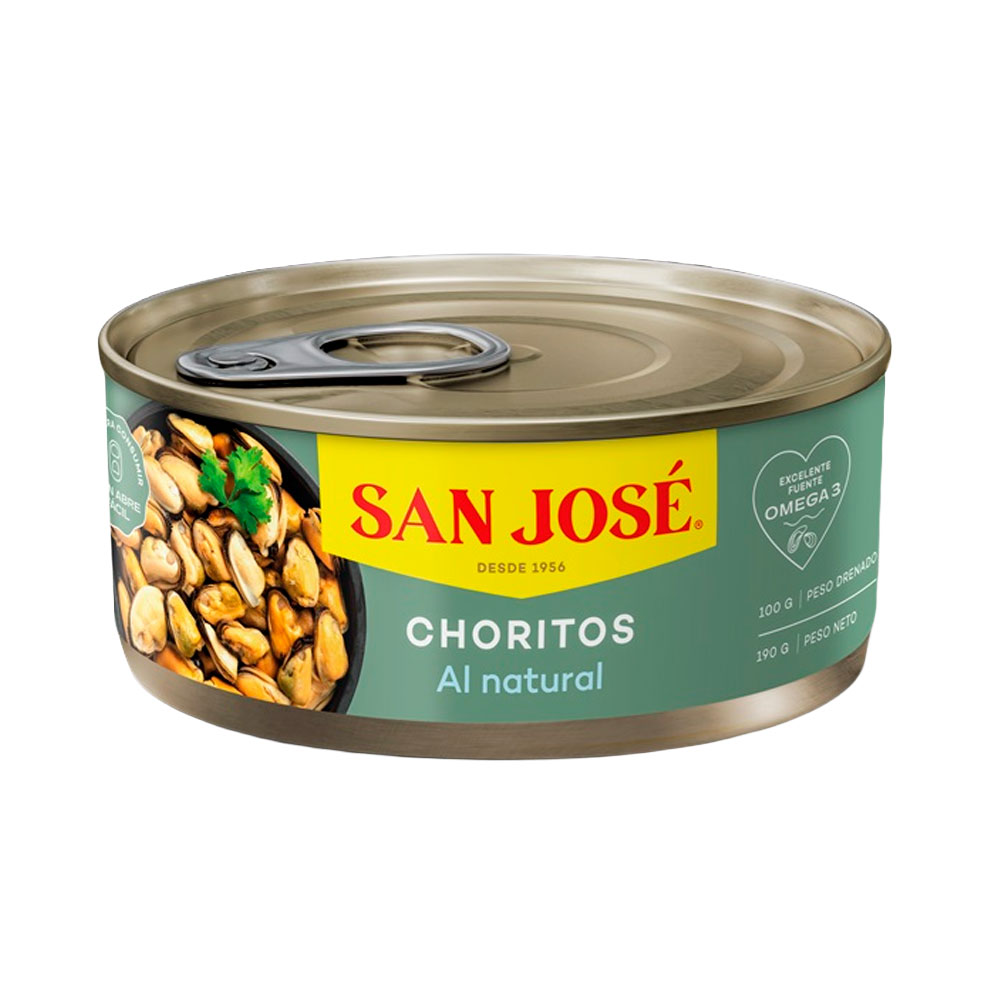 Choritos San José Agua 190 Grs (100 Grs Drenado)
