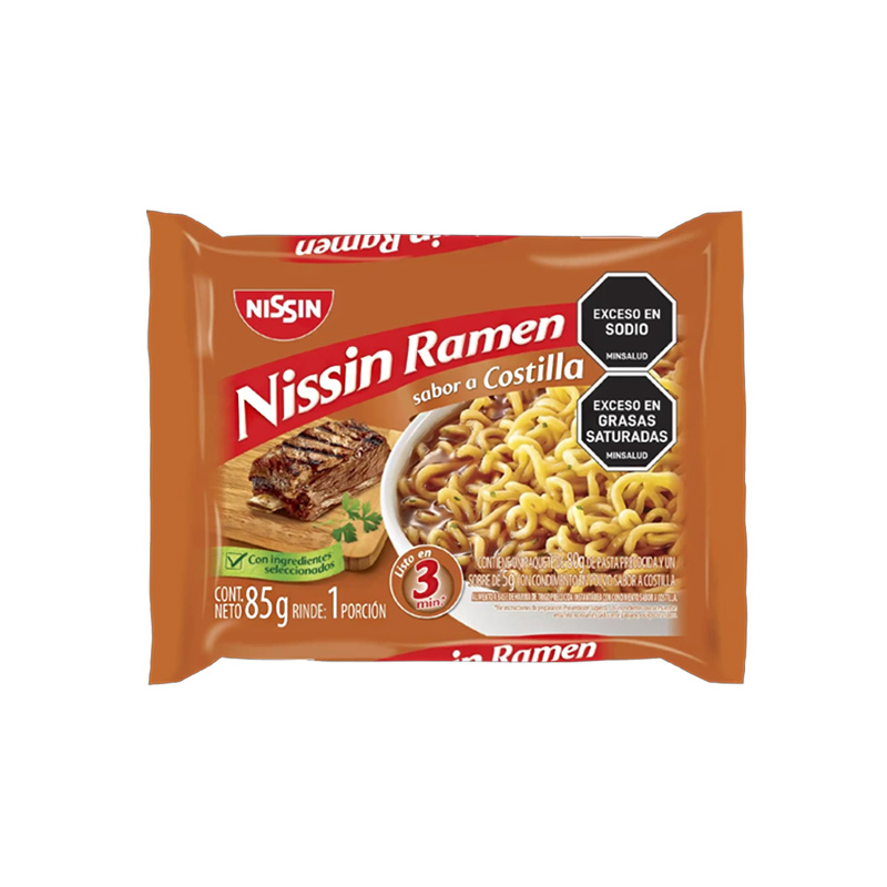 Ramen Nissin Costilla Sachet 85 grs