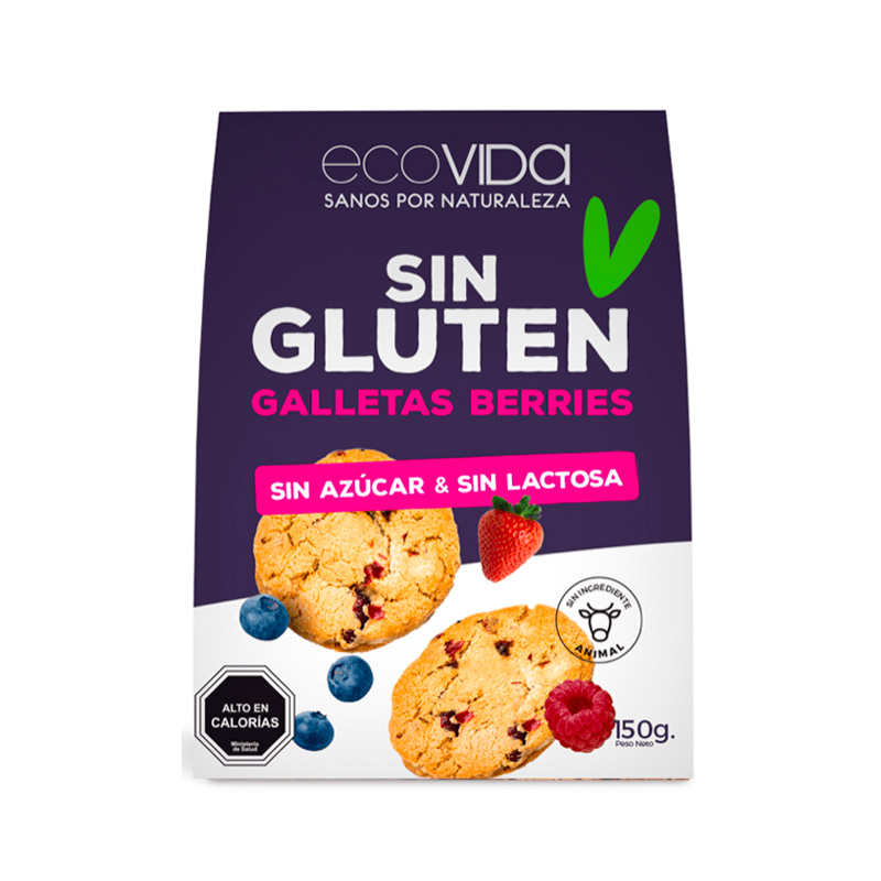 Galleta Ecovida Sin Gluten Berries 150 Grs 