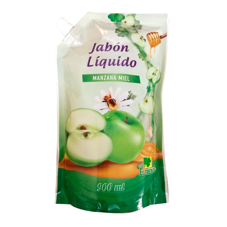 Jabón El Trebol Manzana Miel Dp 900 ml