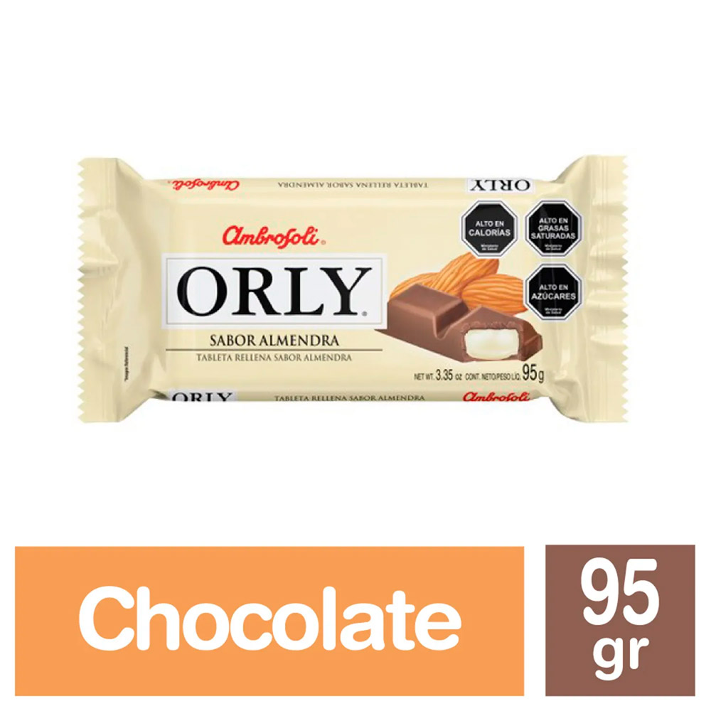 Chocolate Orly Almendra 95 Gr
