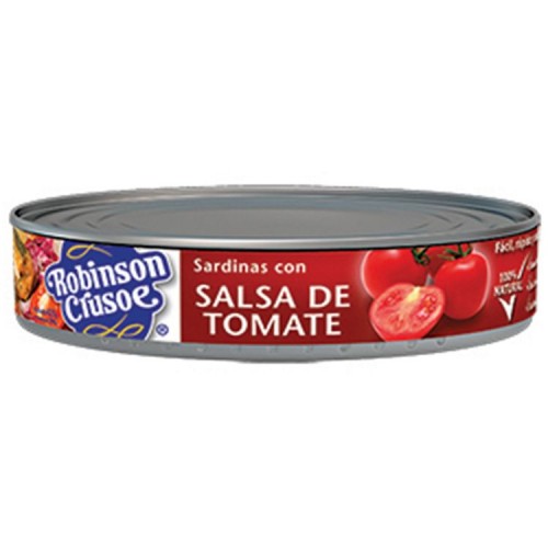 Sardinas Robinson Crusoe Salsa Tomate Ovalada 425 Grs (280 Grs Drenado)