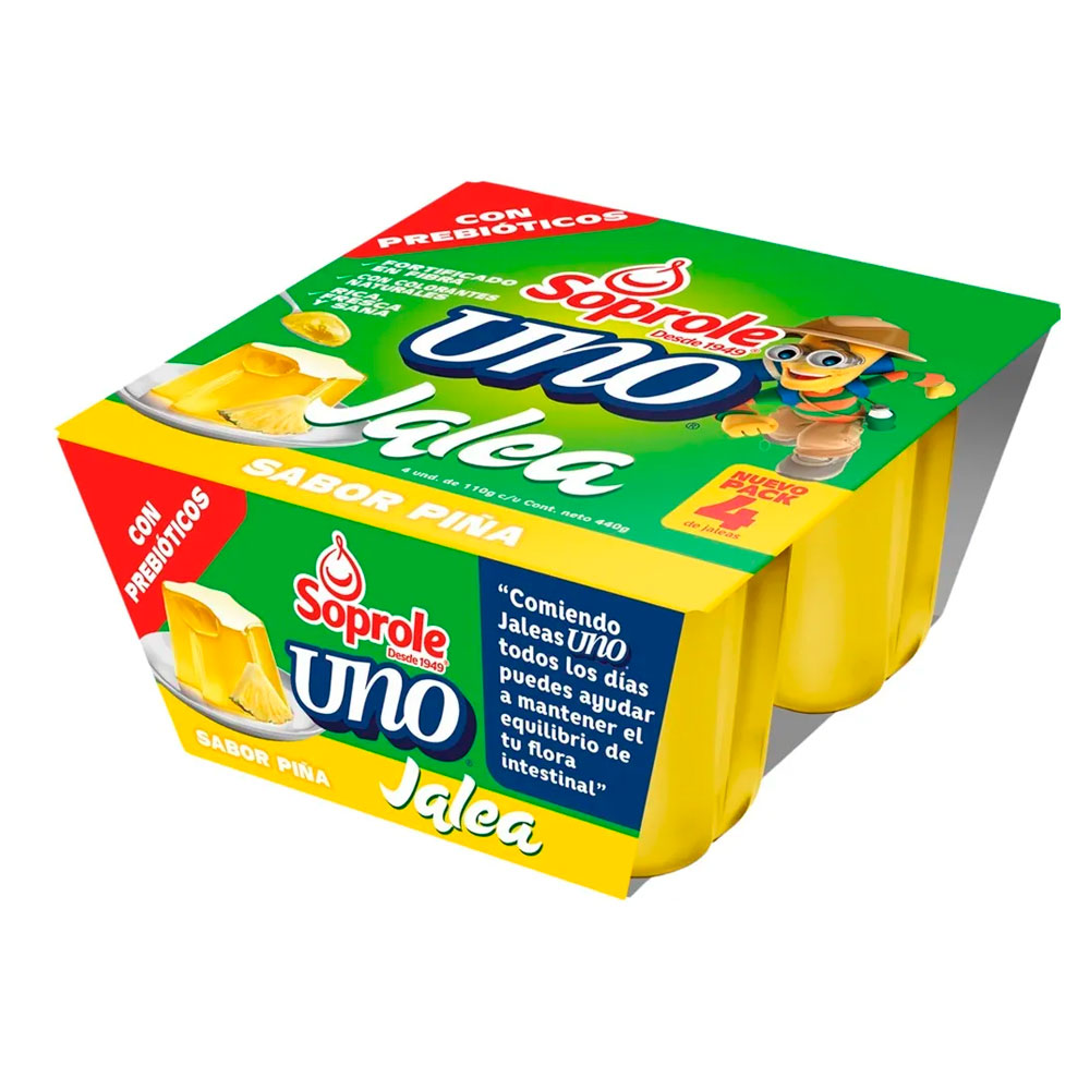 Pack Jalea Soprole Uno Al Día Piña 110 Gr