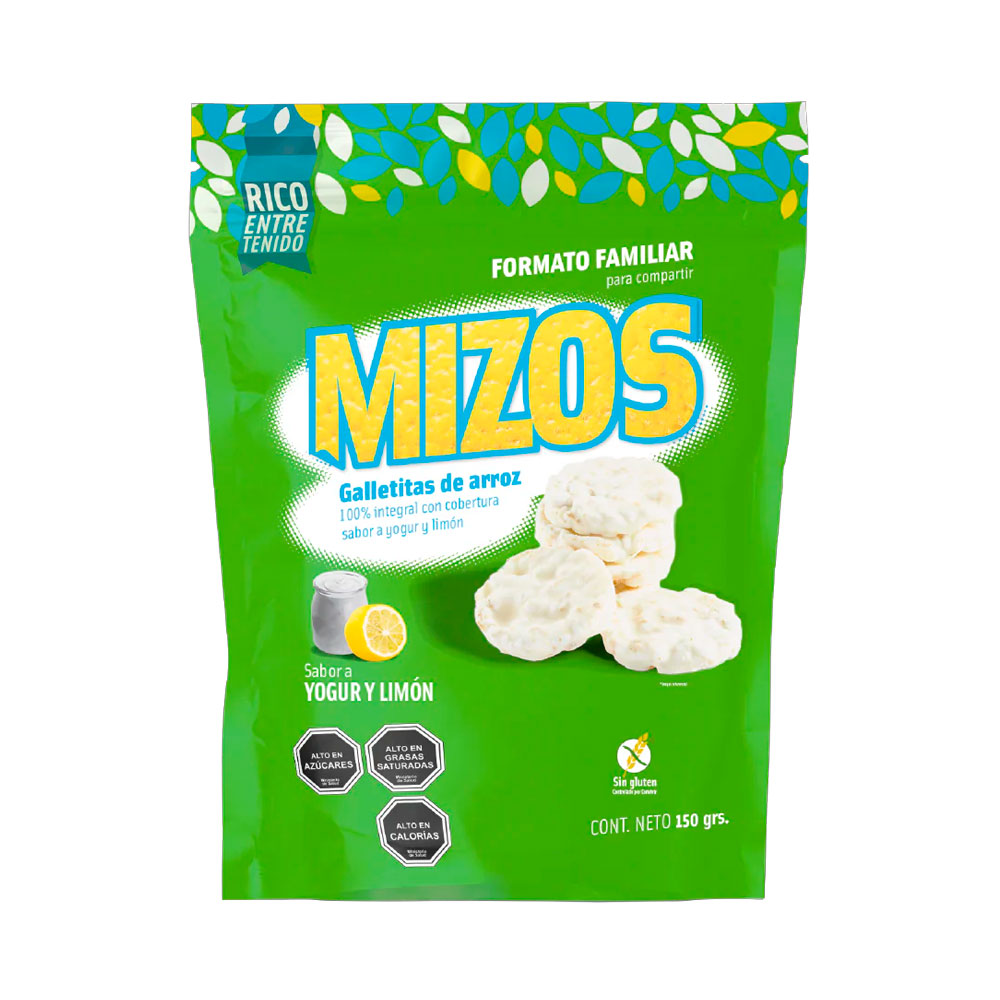 Galletas De Arroz Mizos Yogurt Limón 150 Gr