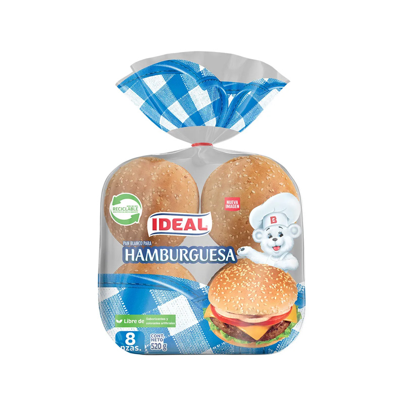 Pan Ideal Hamburguesa 520 grs 