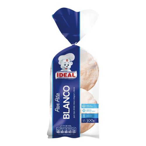 Pan Pita Ideal Blanco 300 Gr