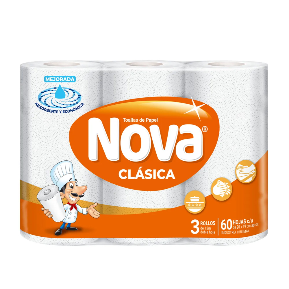 Toalla Papel Nova 3 Rollos