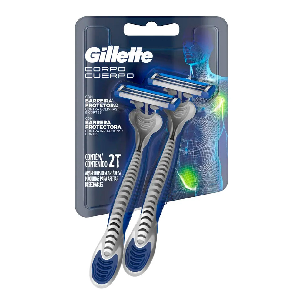 Maquina Afeitar Gillette Afeitado Cuerpo Blister 2 Unidades