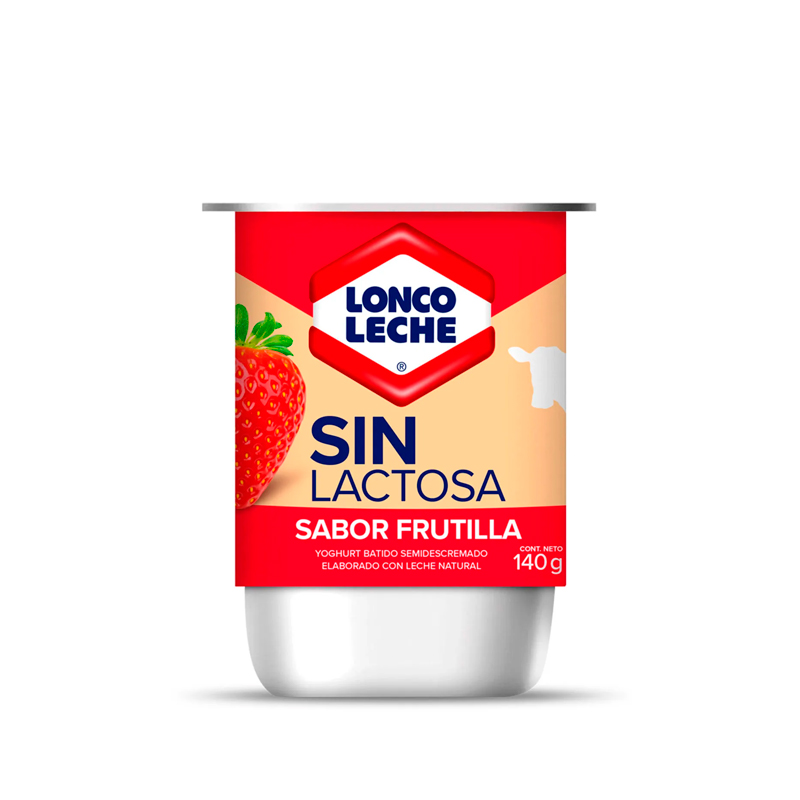 Yogurt Loncoleche Sin Lactosa  Frutilla 140 grs