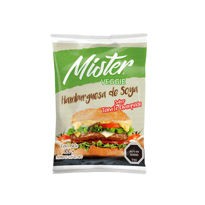 Hamb Soya Tomate/Champ Mv 100 Gr