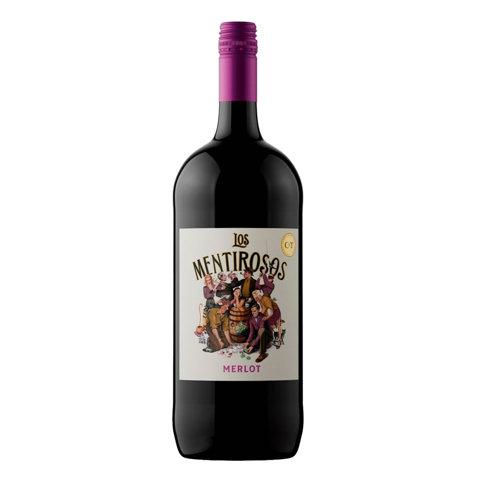 Vino Los Mentirosos Merlot Botella 12° 1.5 Litros