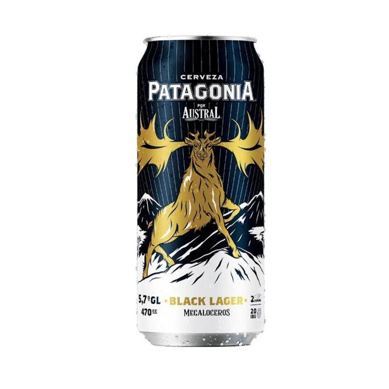 Cerveza Patagonia Black Lager Lata 500 cc