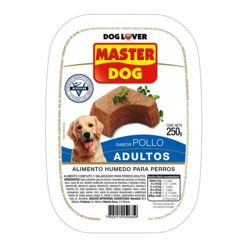 Master Dog Pate Pollo 250Grs