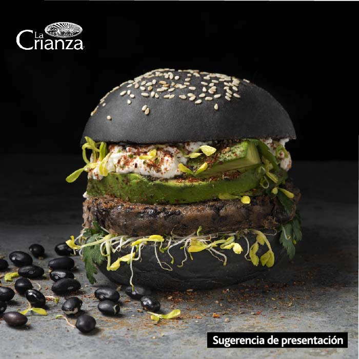 Hamburguesa La Crianza Poroto Negros 100 gr