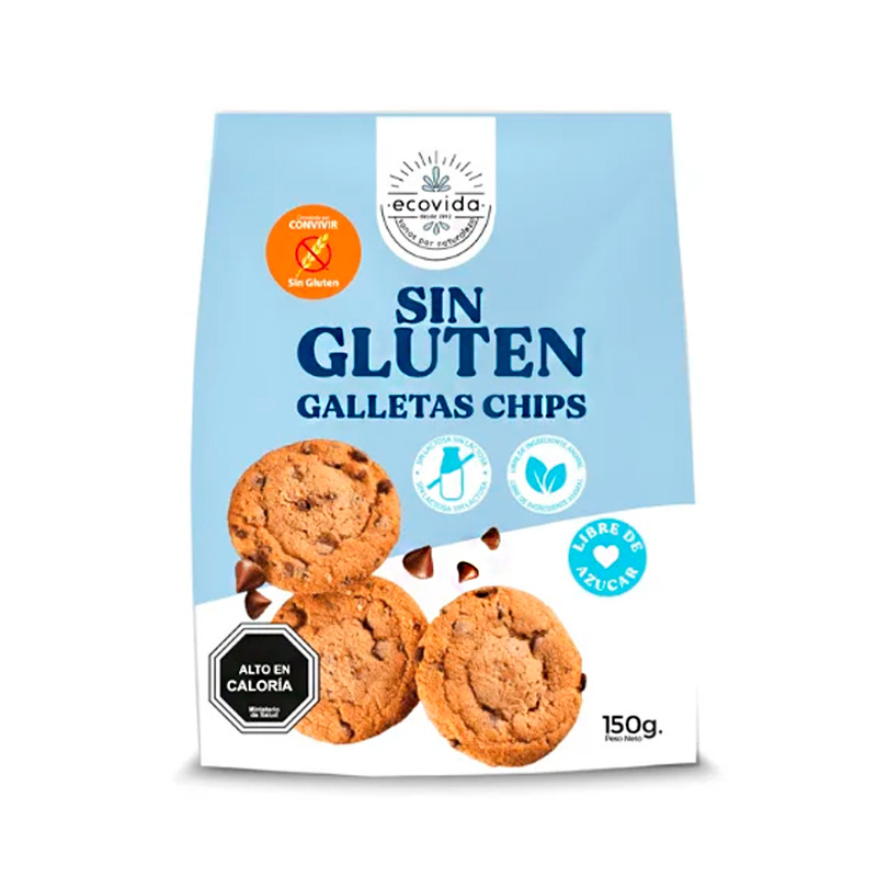 Galleta Ecovida S/Gluten Chips 150 Grs.
