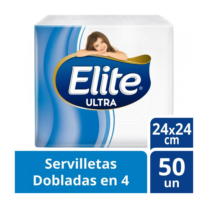 Servilleta Cocktail Elite Blanca 50 Uds