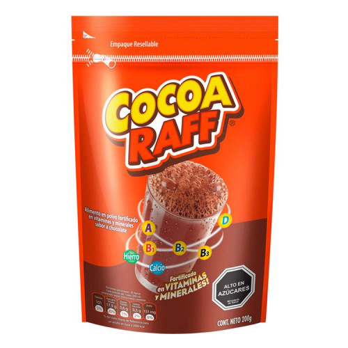 Cocoa Raff Chocolate Bolsa 200 Grs