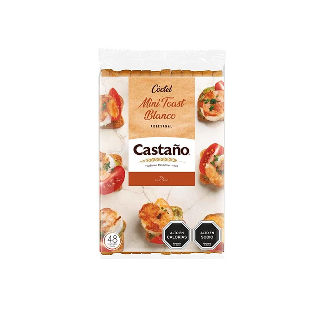 Pan Coctel Mini Toast Castaño 90 Grs