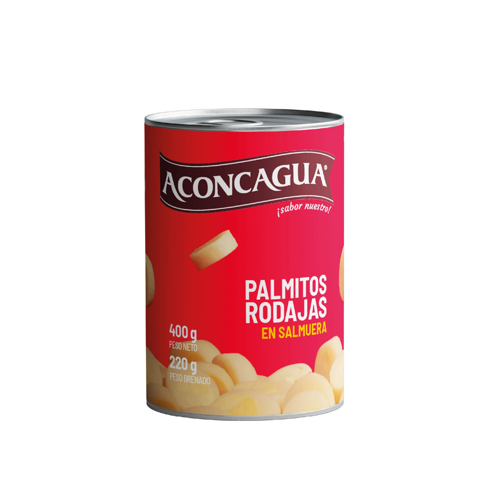 Palmitos Aconcagua en Salmuera Rodajas 400 Grs (220 Gr drenado)