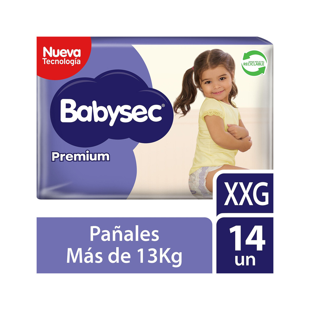 Pañal Babysec Premium Xxg 14Un