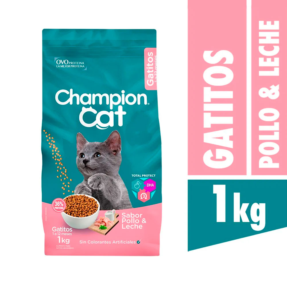 Alimento Gatitos Champion Cat Pollo Leche 1 Kilo