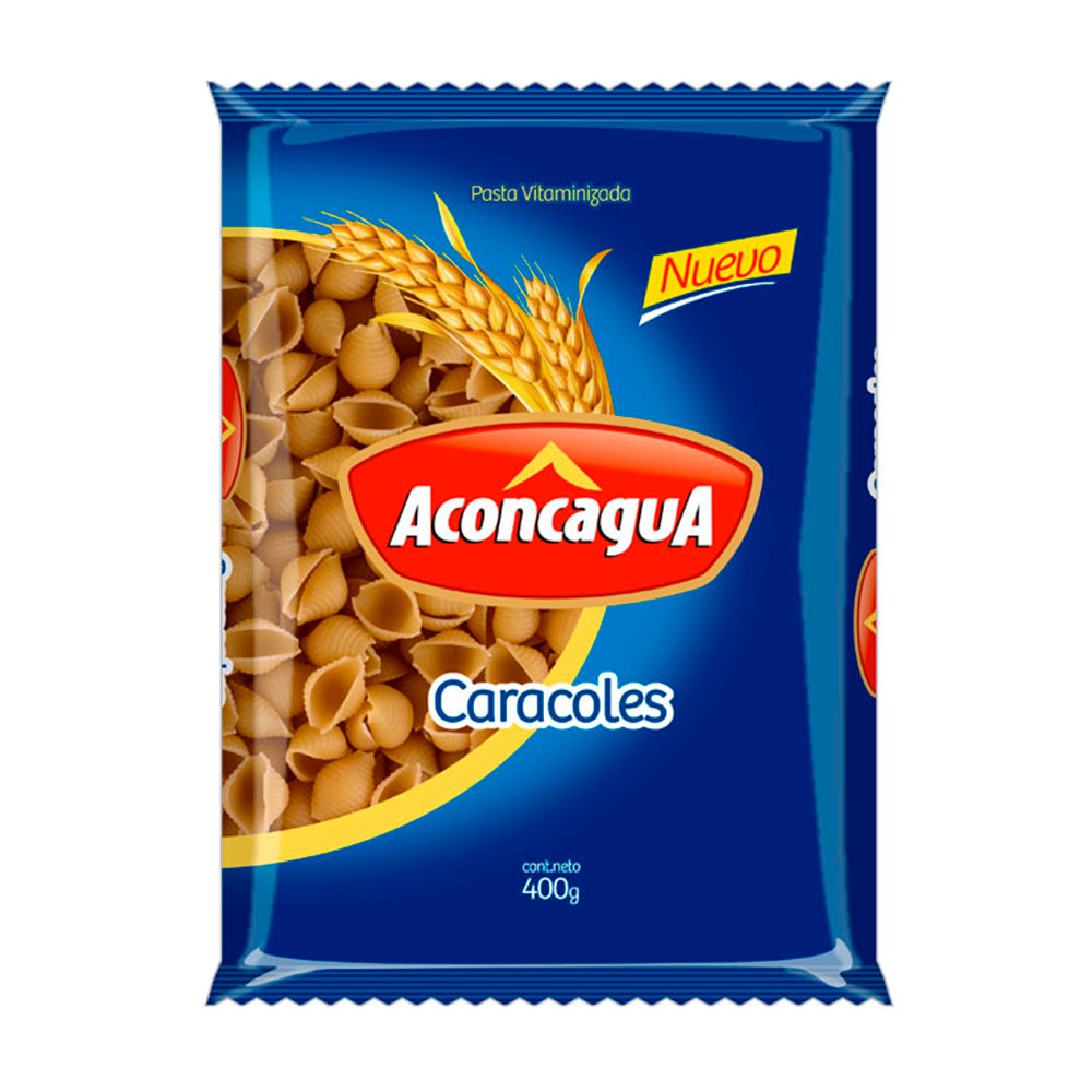 Fideos Aconcagua Caracoles 400 gr