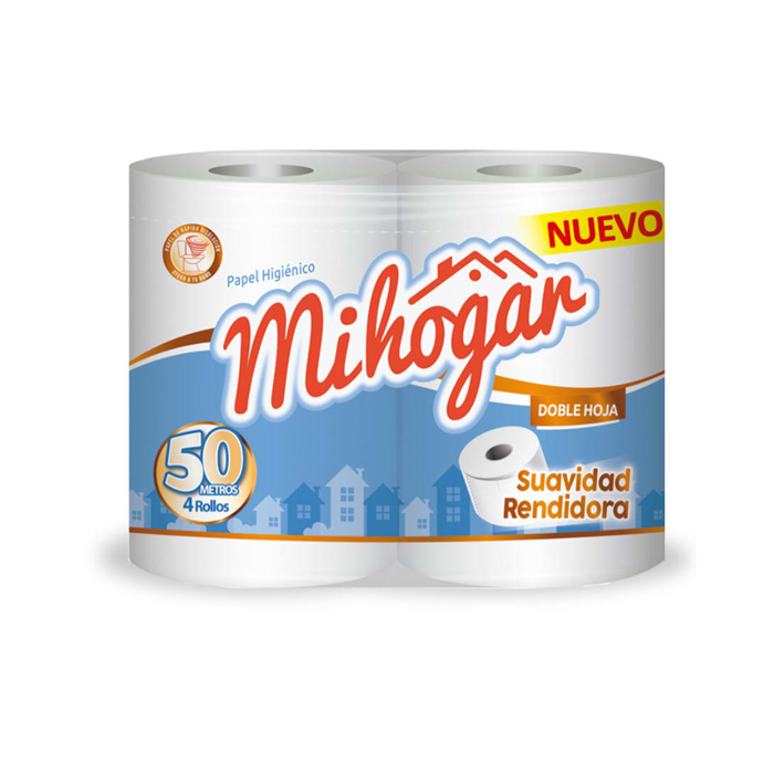 Papel Higiénico Swan Mi Hogar Doble Hoja 4 Rollos 50 mts