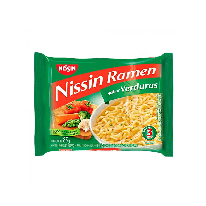 Ramen Nissin Noodles Verduras Faja 65 grs