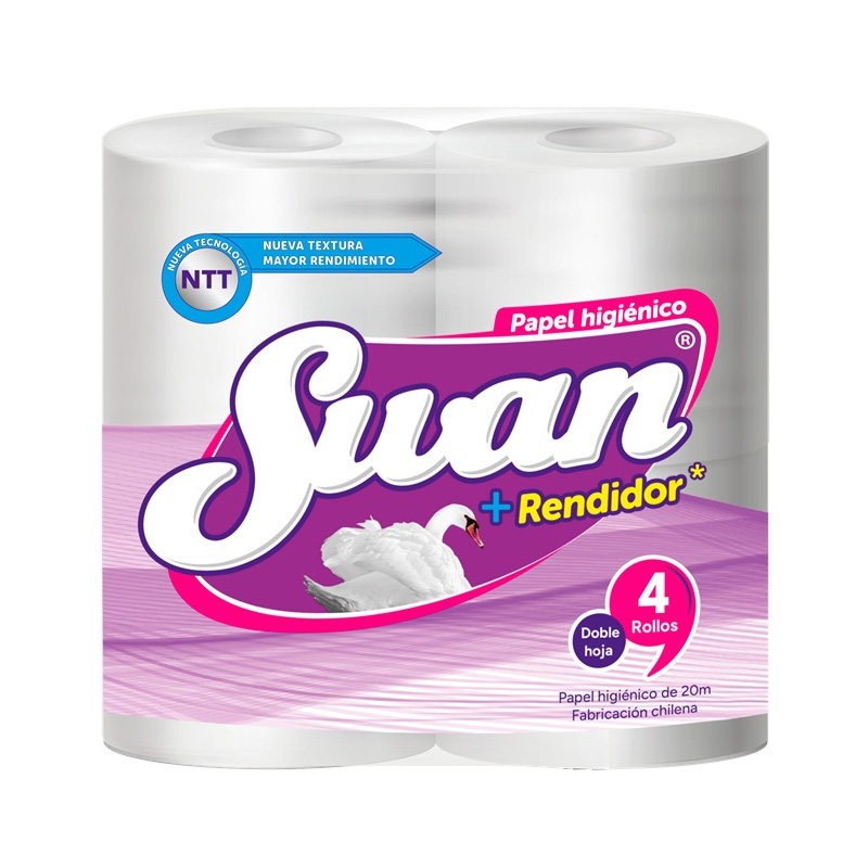 Papel Higiénico Swan Doble Hoja 4 Rollos 20 mts