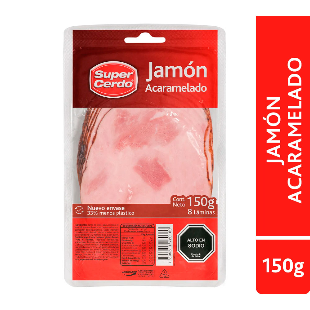 Jamón Acaramelado Super Cerdo 150 Gr