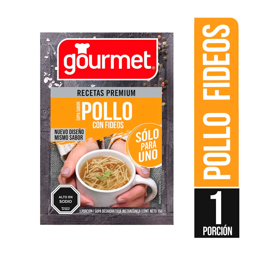 Sopa Gourmet Para Uno Consome Pollo 15 Gr