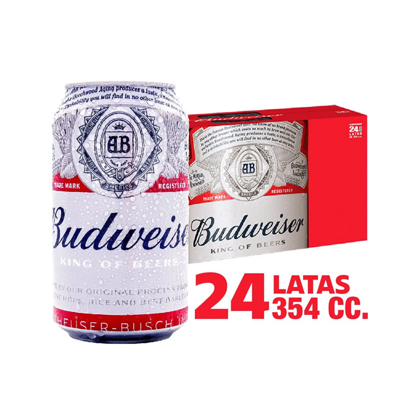 Cerveza Budweiser Lata 24 x 354 cc