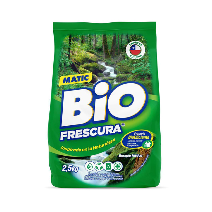 Detergente Biofrescura Polvo  Bosque Nativo 2.5Kilos