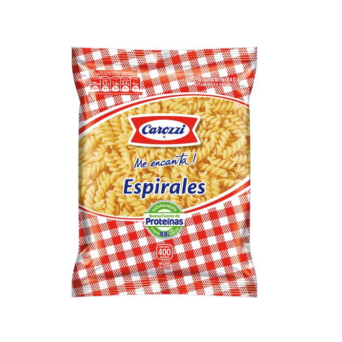 Pastas Carozzi Espiral 49 400 gr
