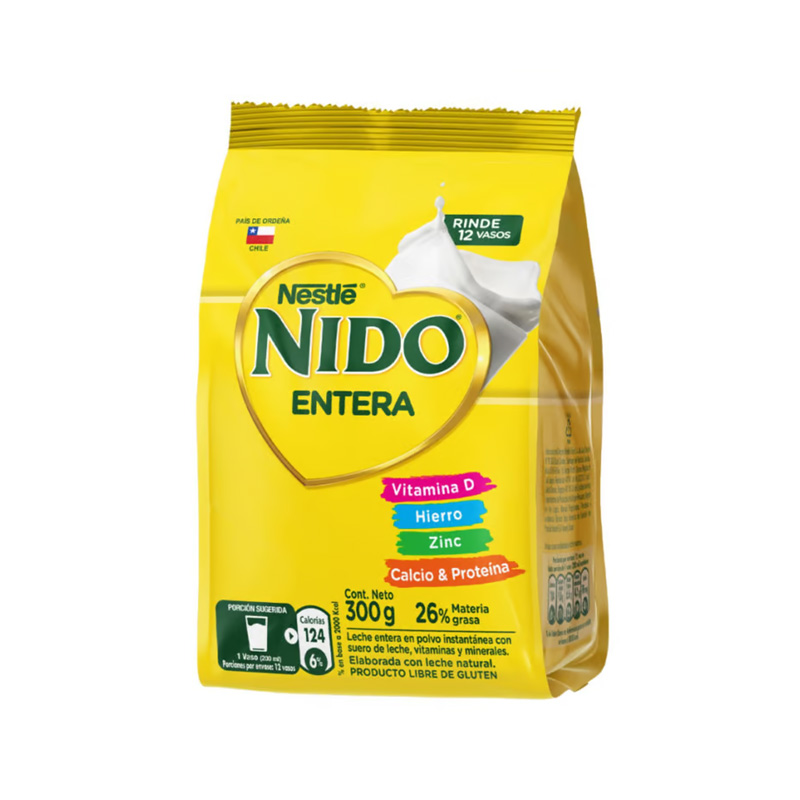 Leche Nido Entera Bolsa 300 Grs