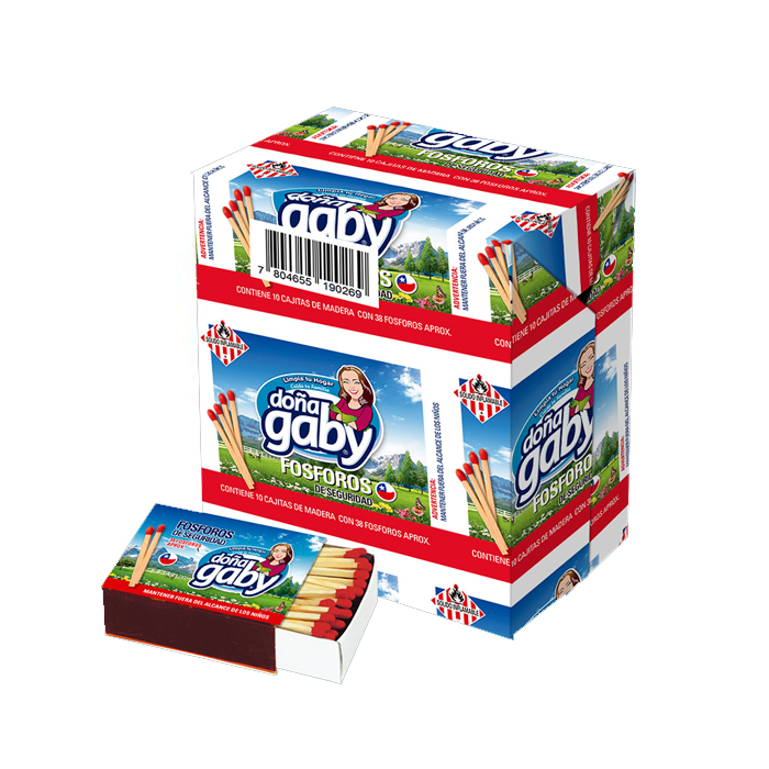 Fosforos Doña Gaby Clasico 38Un X 10 Pqts