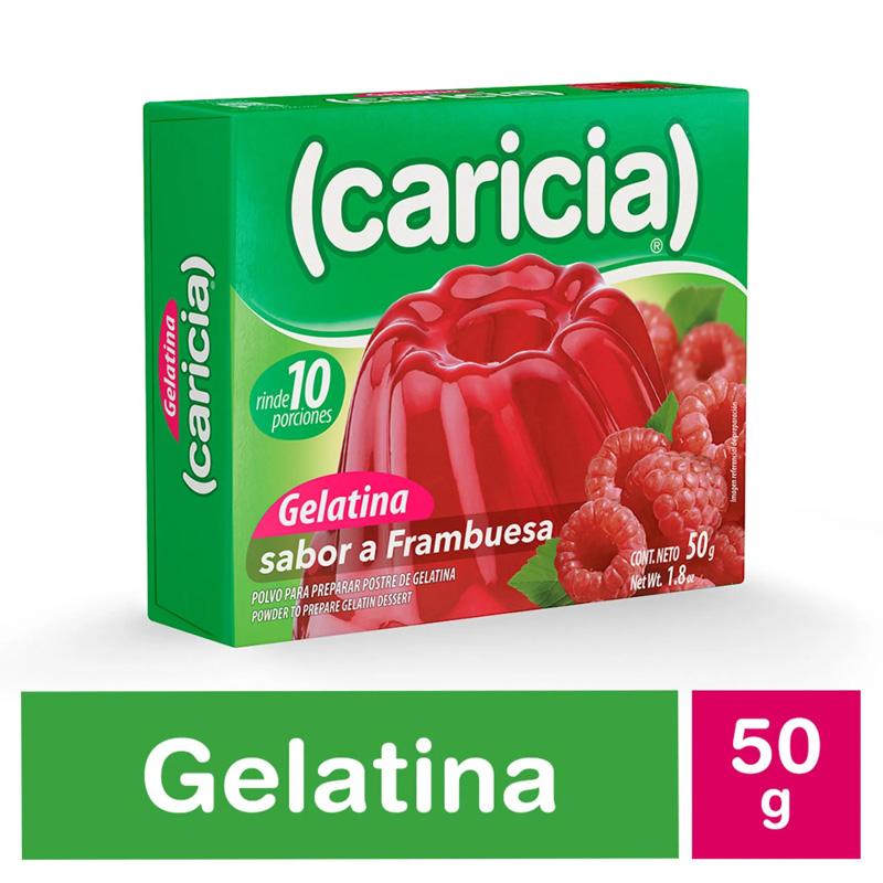 Gelatina Caricia Frambuesa 50 Grs