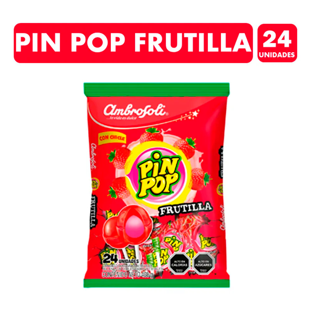 Pin Pop Frutilla 24 Un