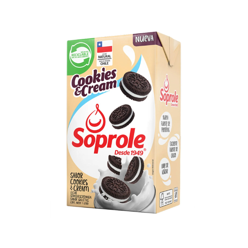 Leche Soprole Cookies Cream Lt