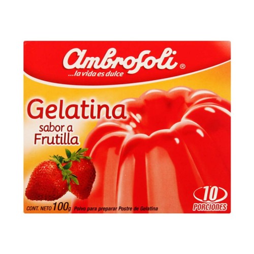 Gelatina Ambrosoli Frutilla 100 Grs