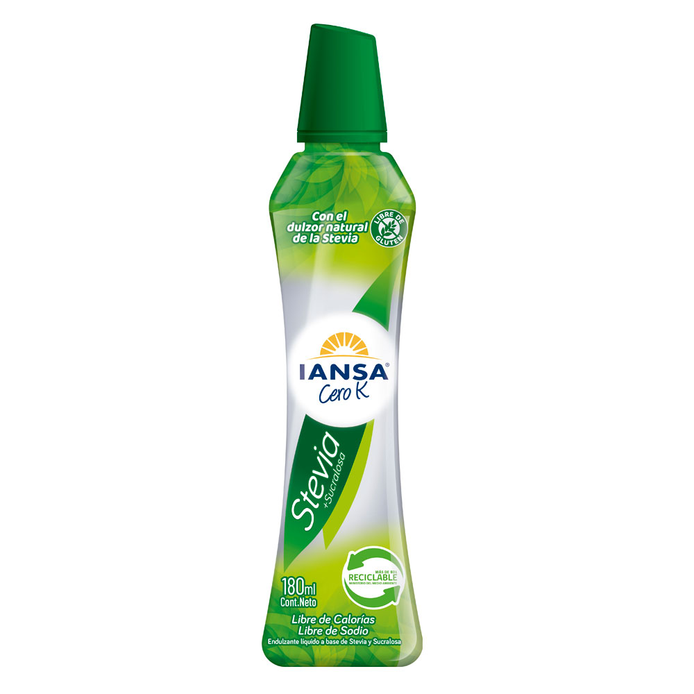 Endulzante Iansa Stevia/Sucralosa Cero K 180 Ml