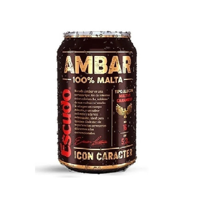 Cerveza Escudo Ambar Lata 350 Cc