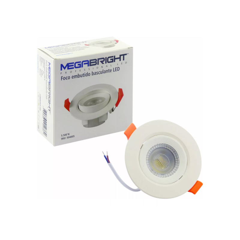 Foco Dirigible Led Megabright 6.5 w 3000k
