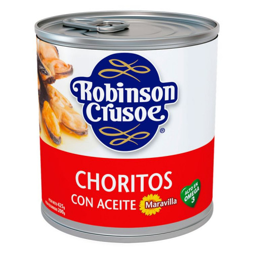 Chorito Robinson Crusoe Aceite 425 Grs (200 Grs Drenado)
