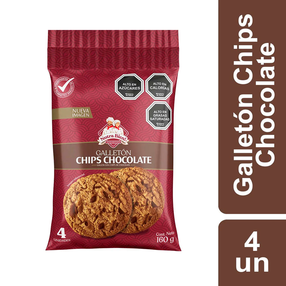 Galleton Chips Chocolate Nutrabien 4 un 160 Gr