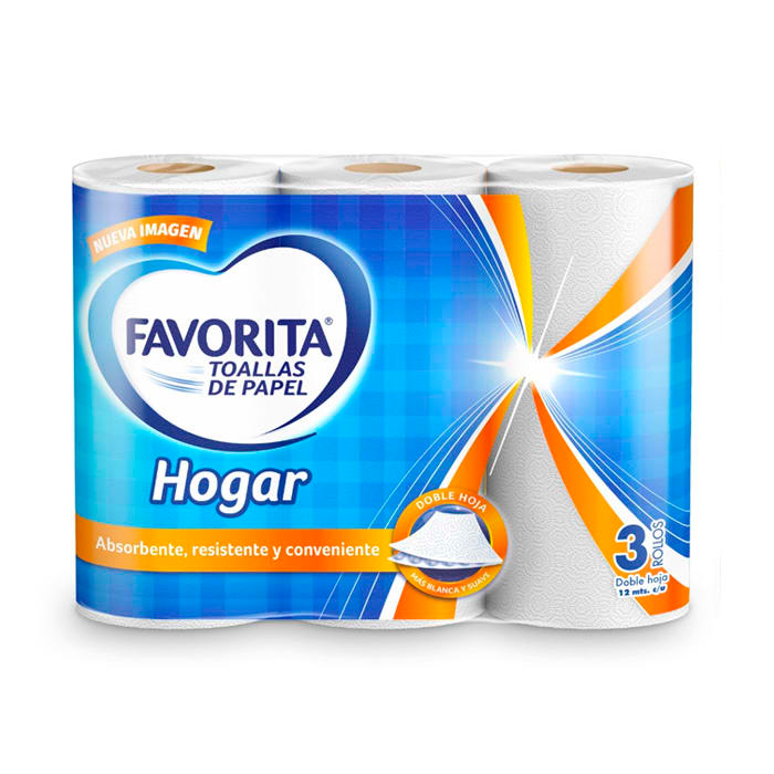 Toalla Papel Favorita Hogar 3Rll 12Mts
