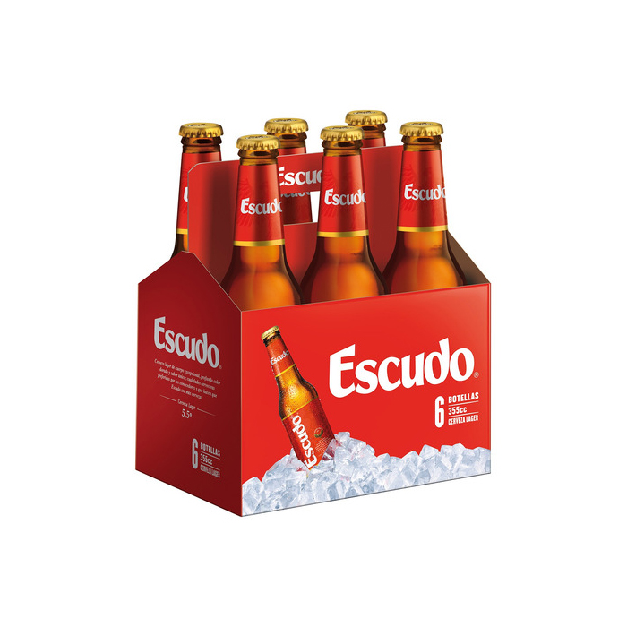 Cerveza Escudo Bot Pack 6 X 355 Cc
