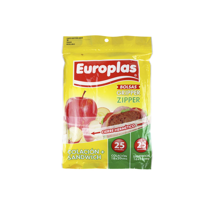 Bolsa Europlas 25 und Colación 25 und Sandwich